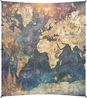 Ancient World map Beach Canopy UPF50  Easy Setup Large Sun Shelter with Carrying Bag for Camping, Picnics, Backyard & Fishing