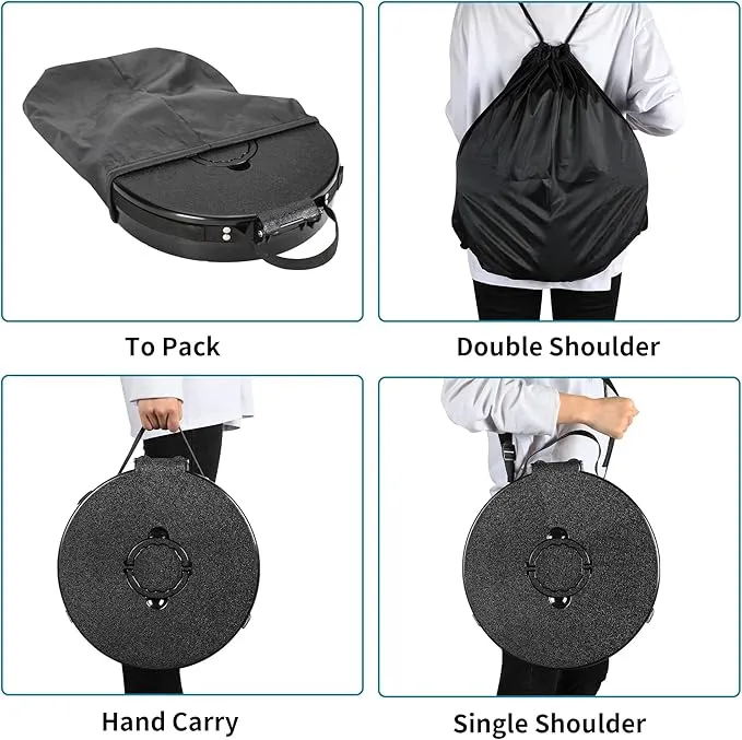Angol Shiold Portable Toilet Folding Camping Toilet, Portable Potty for Adults, Telescoping Portable Seat for Camping with Load Capacity 660 lbs, Porta Potty for Car Camping, Hiking and Traffic Jam