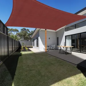Ankuka Waterproof Sun Shade Sails Canopy Awning Shelter, UV Blockage Backyard Patio Garden Carport(10'x13', Terra)