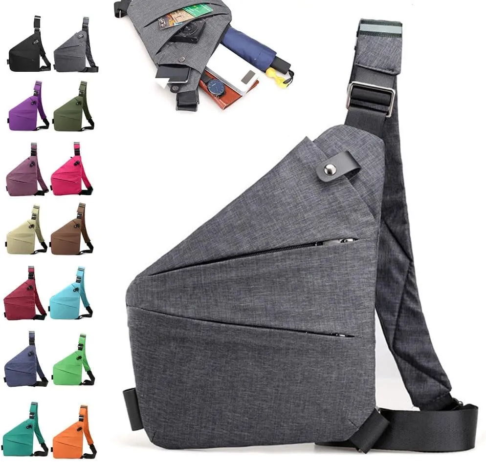 Anti Theft Travel Bag, Large Crossbody Bags for Women Men, Waterproof Lightweight Shoulder Sling Bags