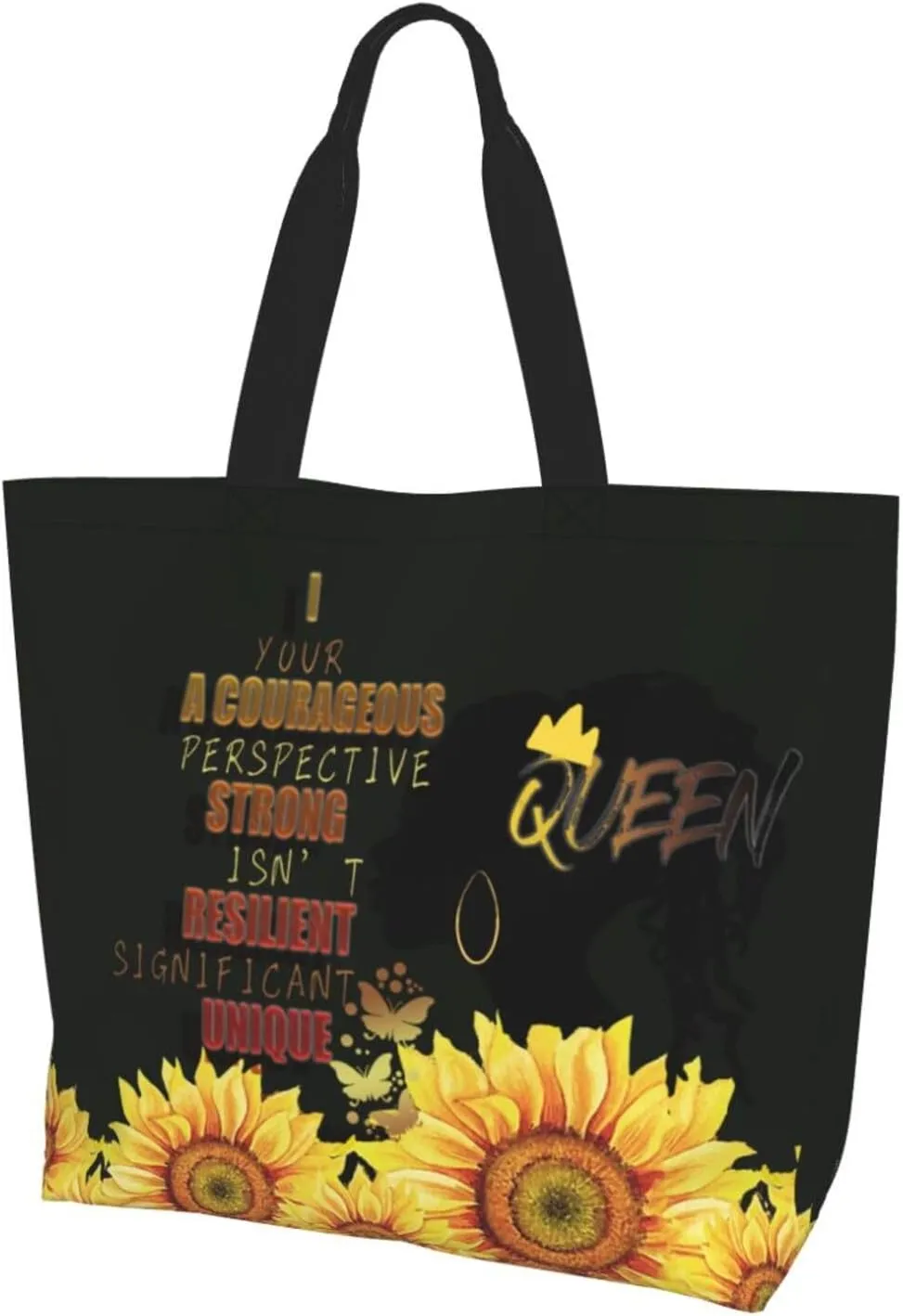 ASYG African American Black Women Shoulder Bag African Women Bags Storage Handle Shopping Bag Women Portable Bag