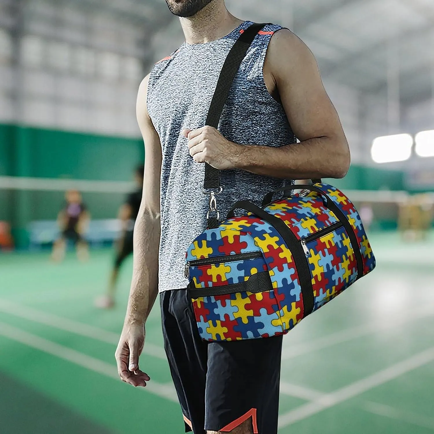 AUTISM AWARANESS Lightweight And Large Capacity Fitness Bag