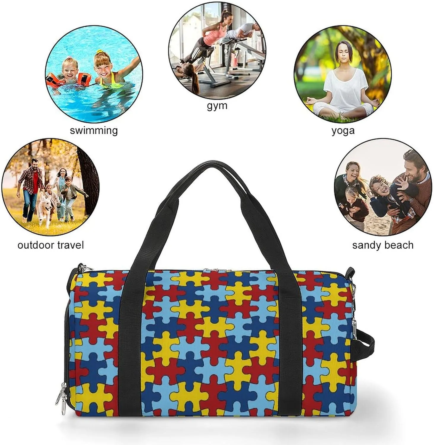 AUTISM AWARANESS Lightweight And Large Capacity Fitness Bag