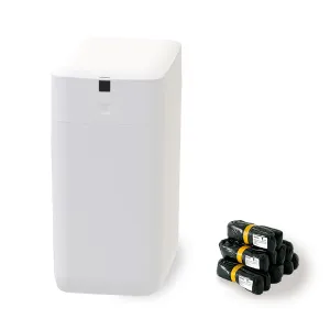 Automatic Trash Can, 3 Gallon Self Sealing and Self-Changing Smart Trash Can, Motion Sensor, Touchless Garbage can with lid for Kitchen Bathroom Bedroom Office, 6 Refill Rings(C3, White)