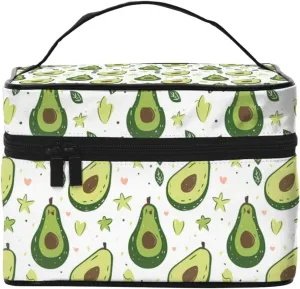 Avocado Star Makeup Bag for Women Travel Cosmetic Bag Large Makeup Case Portable Toiletry Skincare Organizer Bag