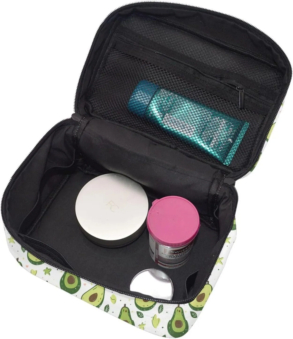 Avocado Star Makeup Bag for Women Travel Cosmetic Bag Large Makeup Case Portable Toiletry Skincare Organizer Bag