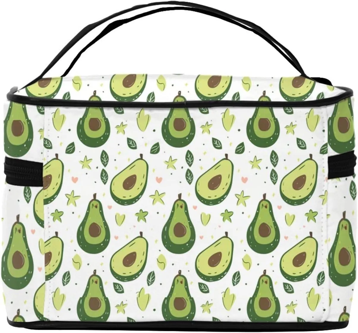 Avocado Star Makeup Bag for Women Travel Cosmetic Bag Large Makeup Case Portable Toiletry Skincare Organizer Bag