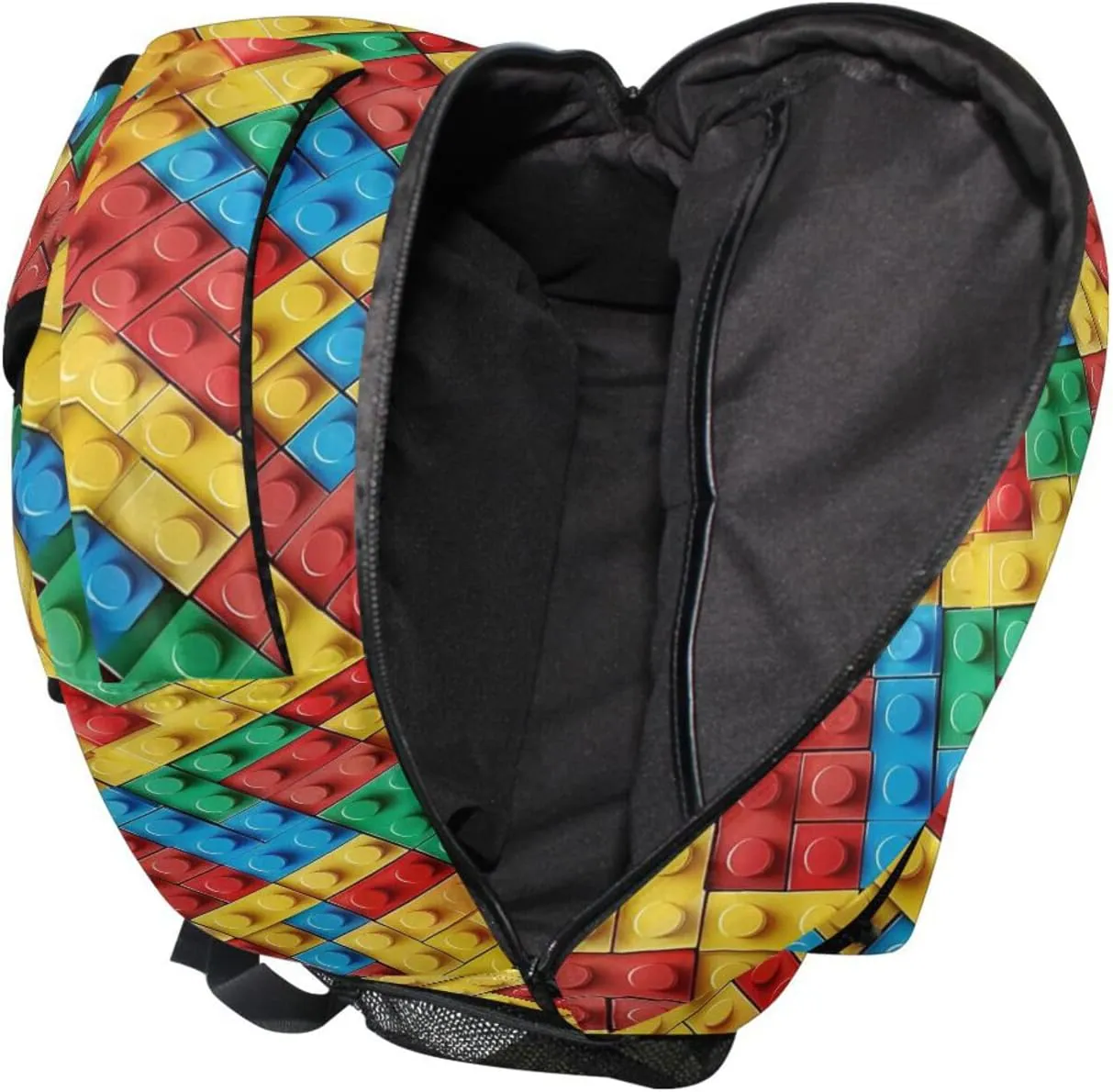 Backpacks for Men Women Fashion Laptop Bookbag with Chest Strap for Travel Trip Colorful Building Blocks