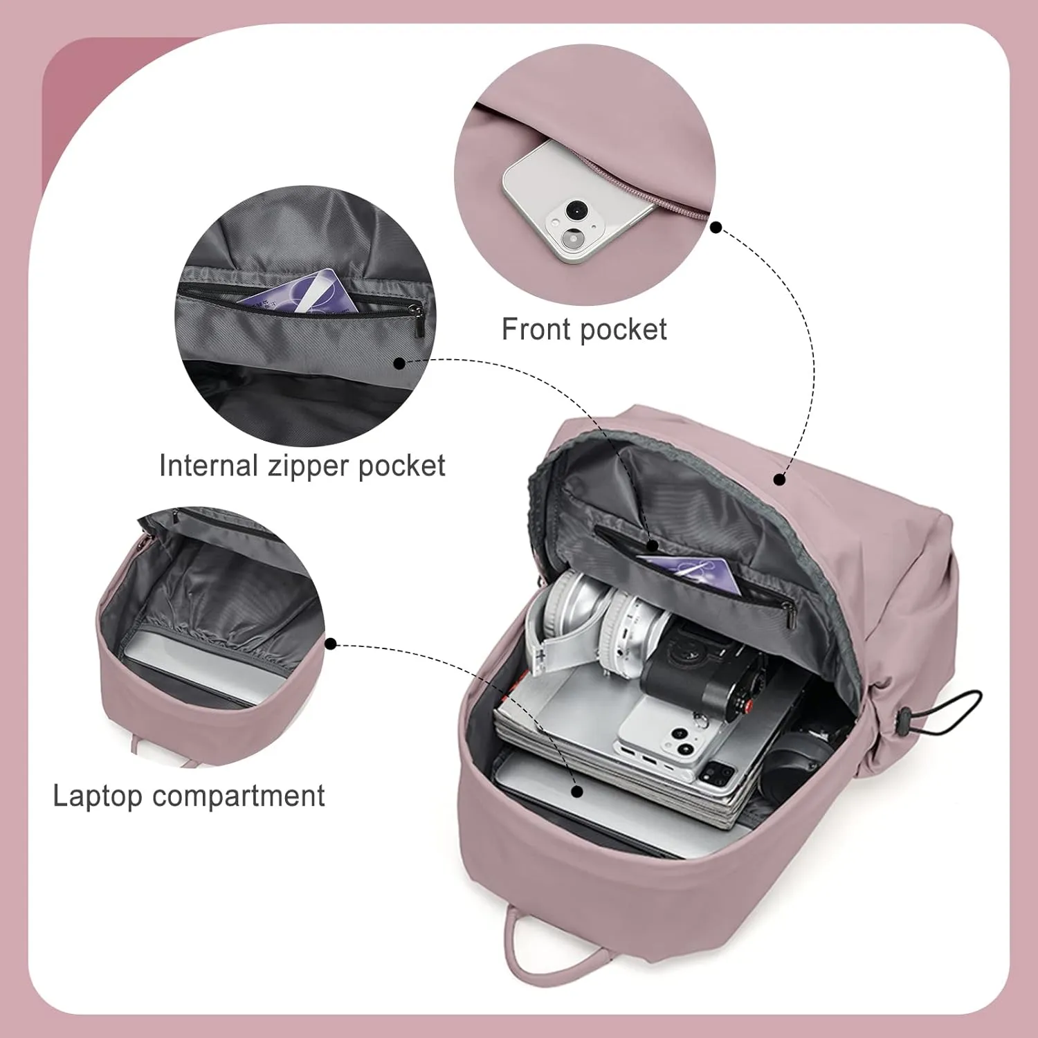 Backpacks for School Bag School Backpack for College Backpacks Bookbag for Women Waterproof Gym Backpack for Men Book Bags Small Simple Backpack Purple