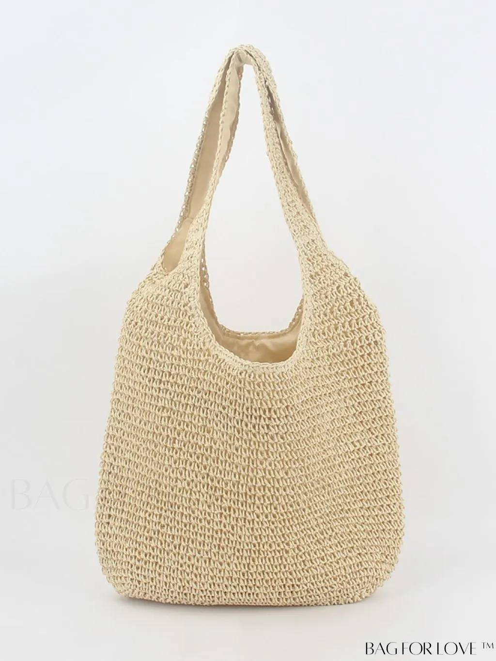 BagForLove - Chic Straw Shoulder Bag - Sleek & Polished Design
