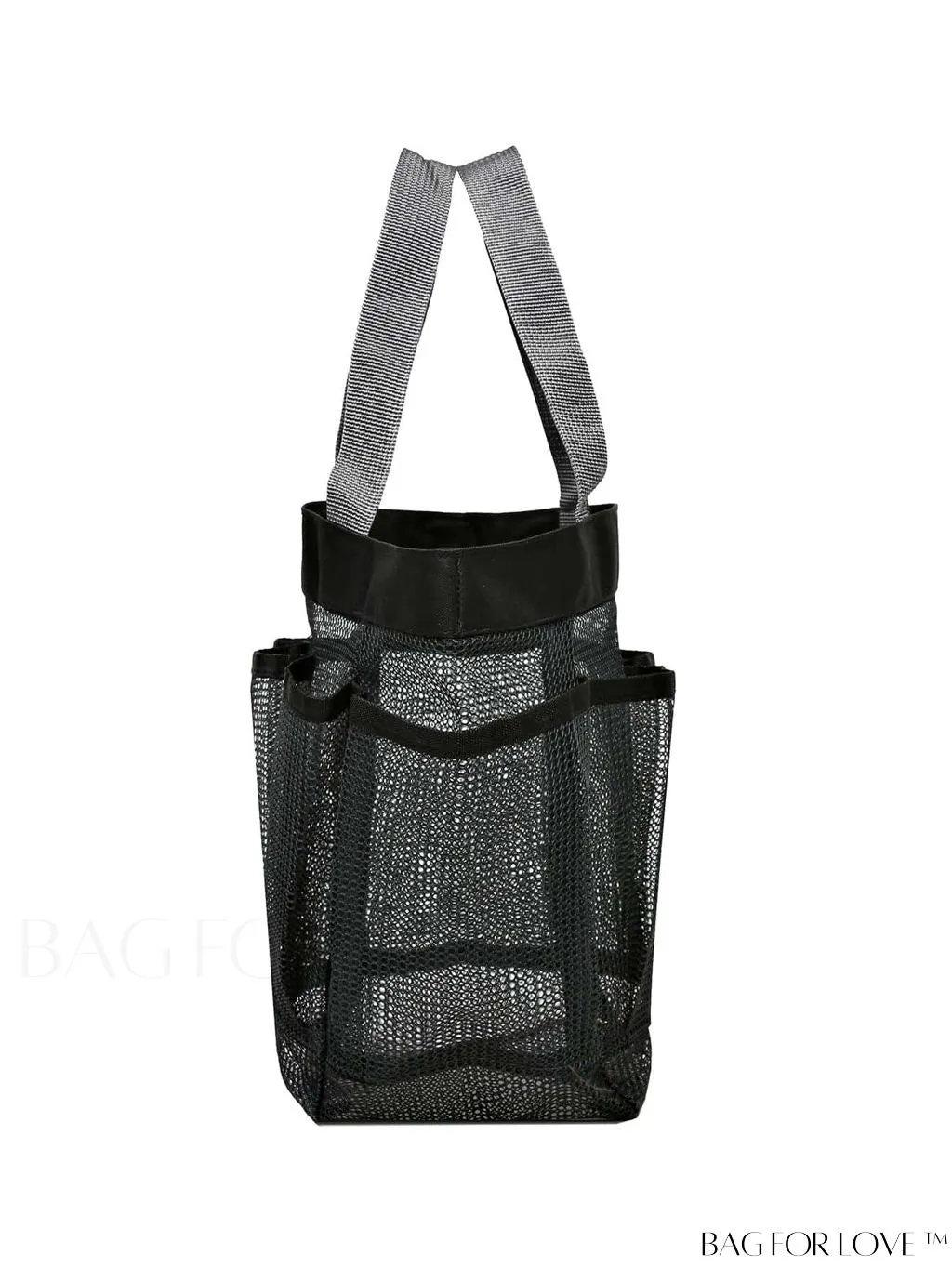 BagForLove - Large Beach Bag with Mesh Construction - Solid Color, No-Closure