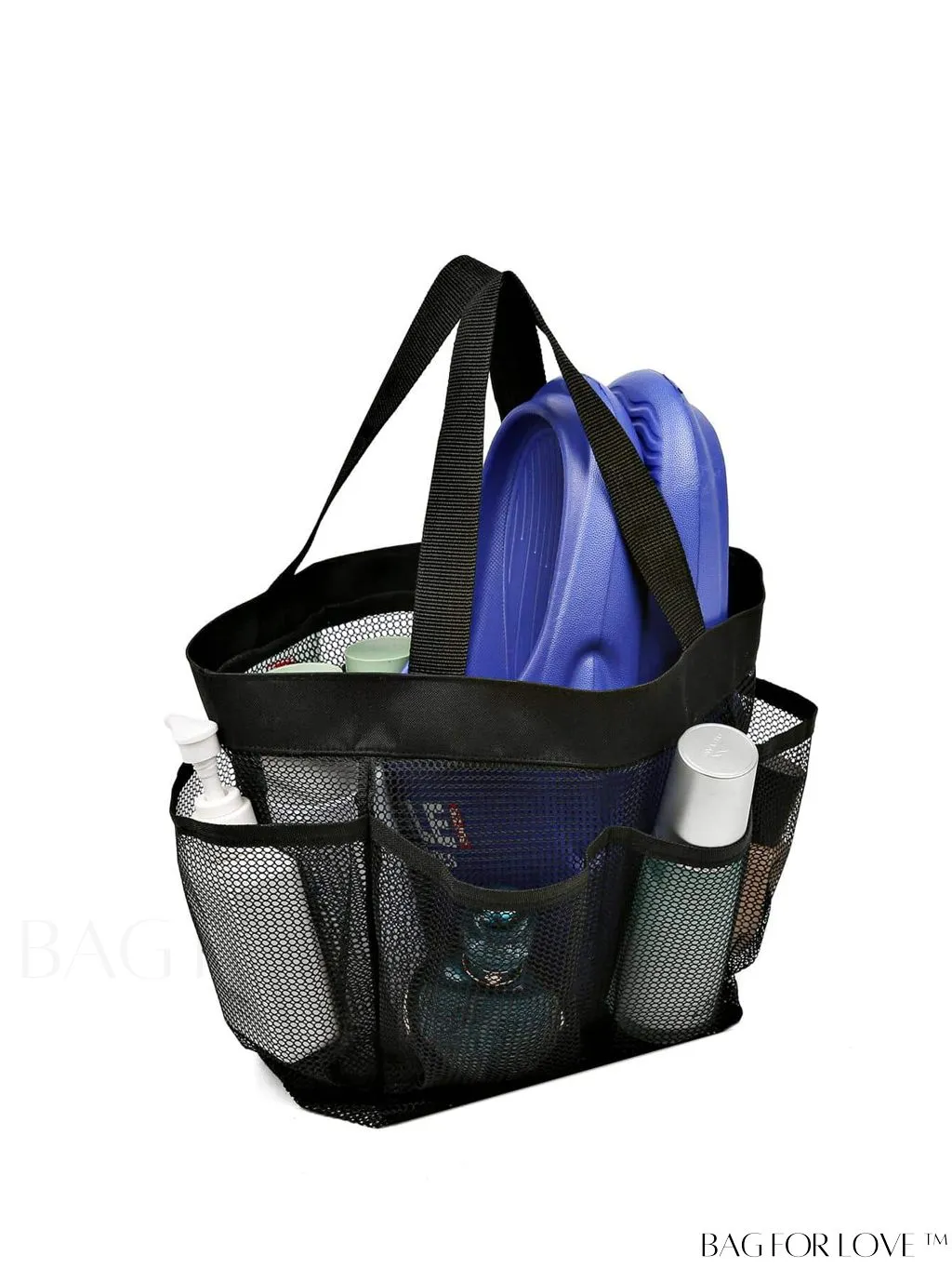BagForLove - Large Beach Bag with Mesh Construction - Solid Color, No-Closure
