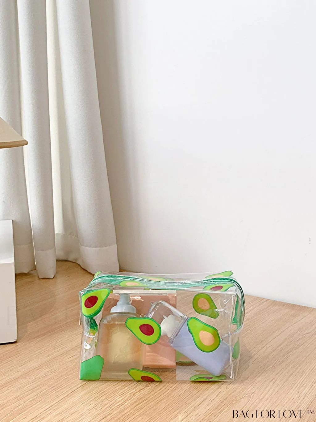 BagForLove - PVC Transparent Heart Pattern Cosmetics Bag: Waterproof, Portable, Cute & Multipurpose
