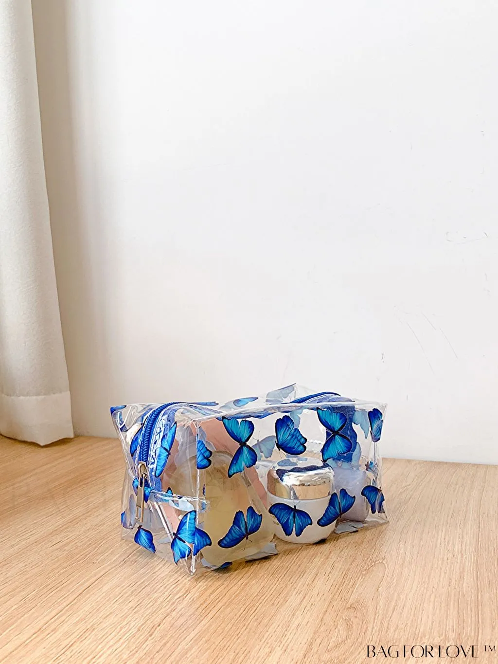 BagForLove - PVC Transparent Heart Pattern Cosmetics Bag: Waterproof, Portable, Cute & Multipurpose