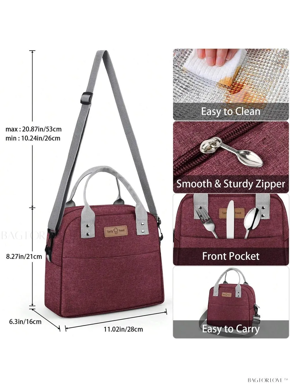BagForLove - Reusable Thermal Bag For Work And School Commute