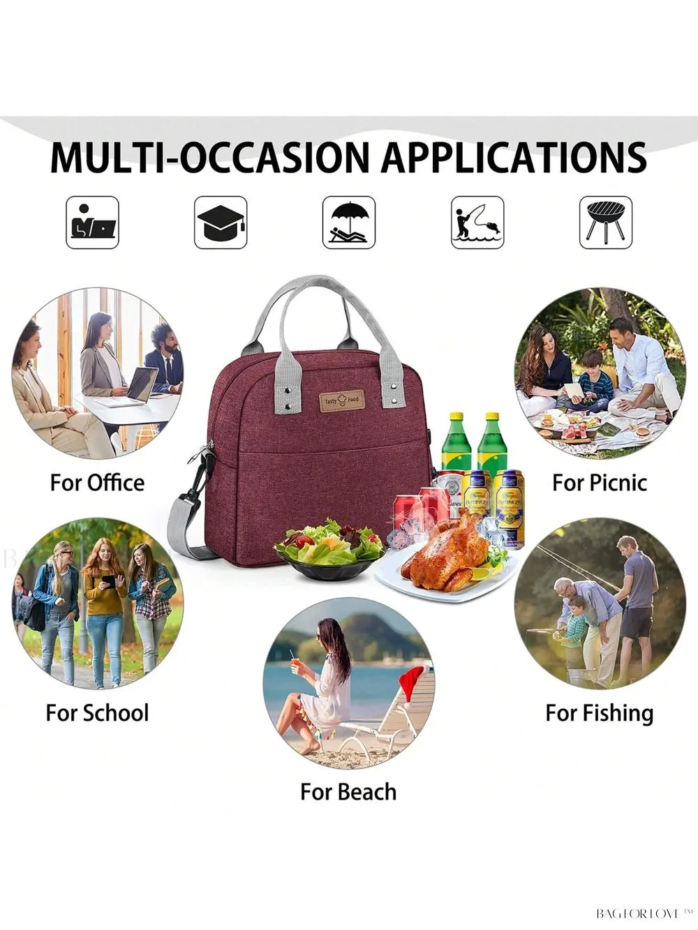 BagForLove - Reusable Thermal Bag For Work And School Commute