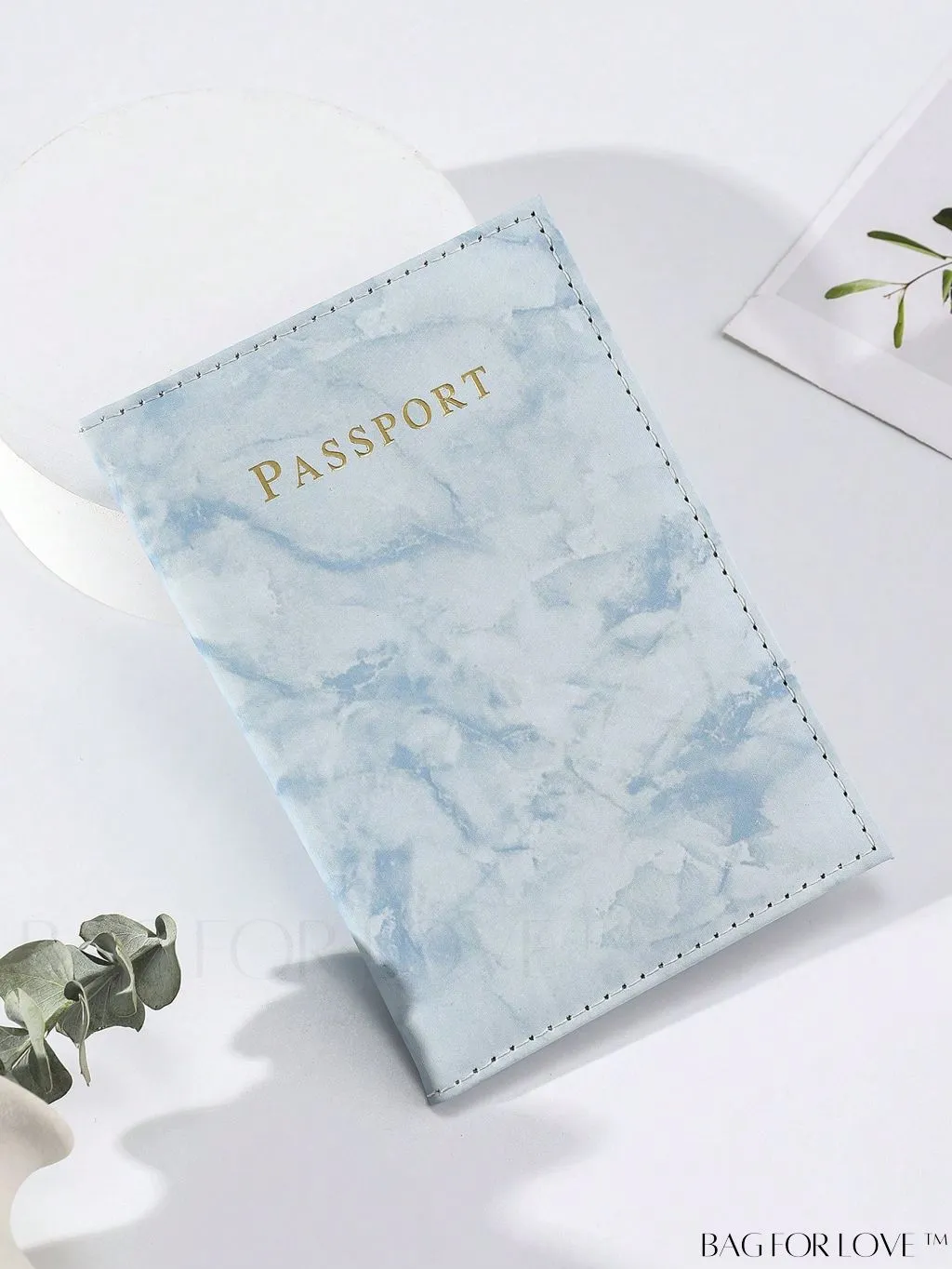 BagForLove - Travel-Ready Marble Pattern Passport Holder