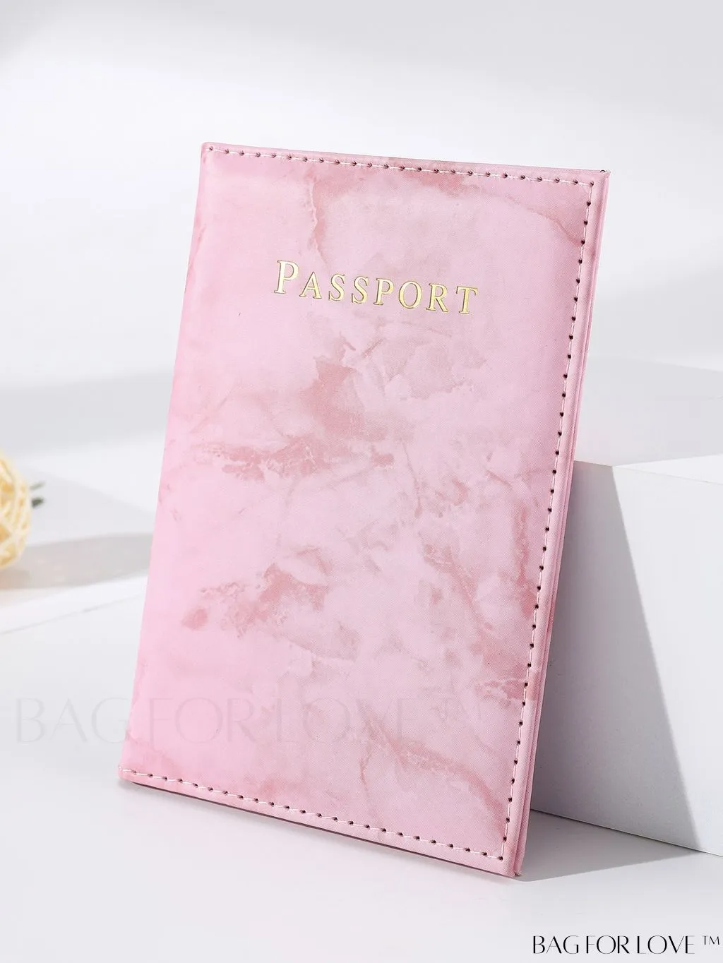BagForLove - Travel-Ready Marble Pattern Passport Holder
