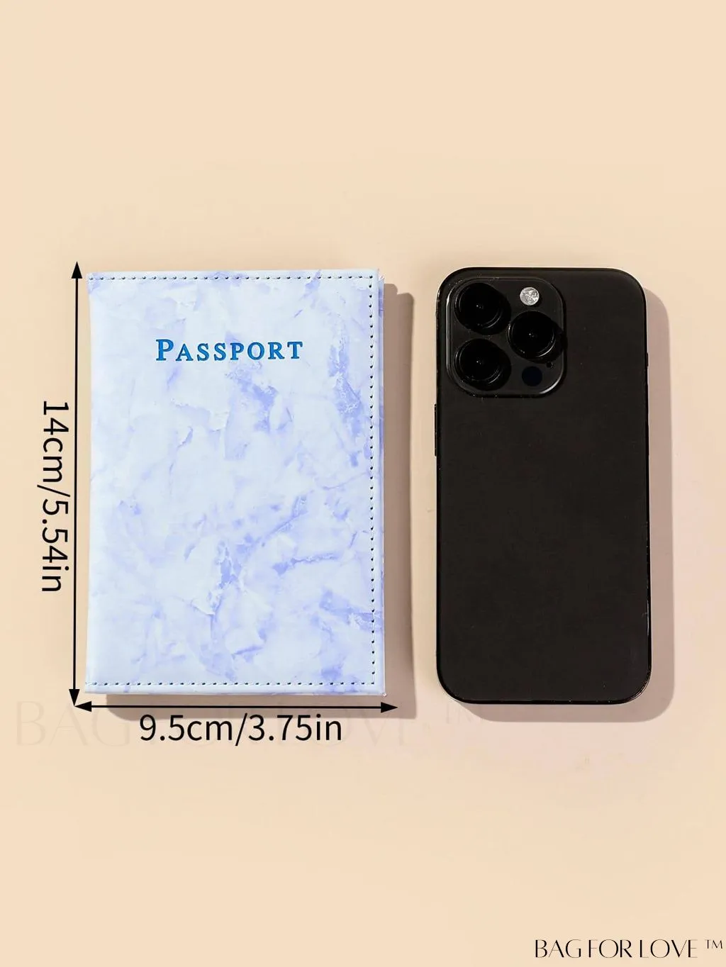 BagForLove - Travel-Ready Marble Pattern Passport Holder