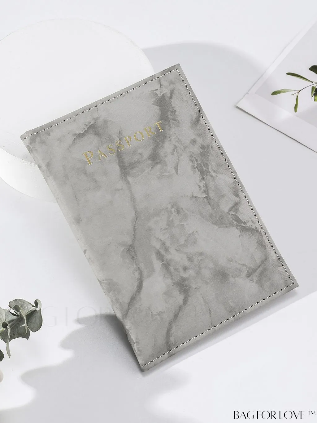 BagForLove - Travel-Ready Marble Pattern Passport Holder