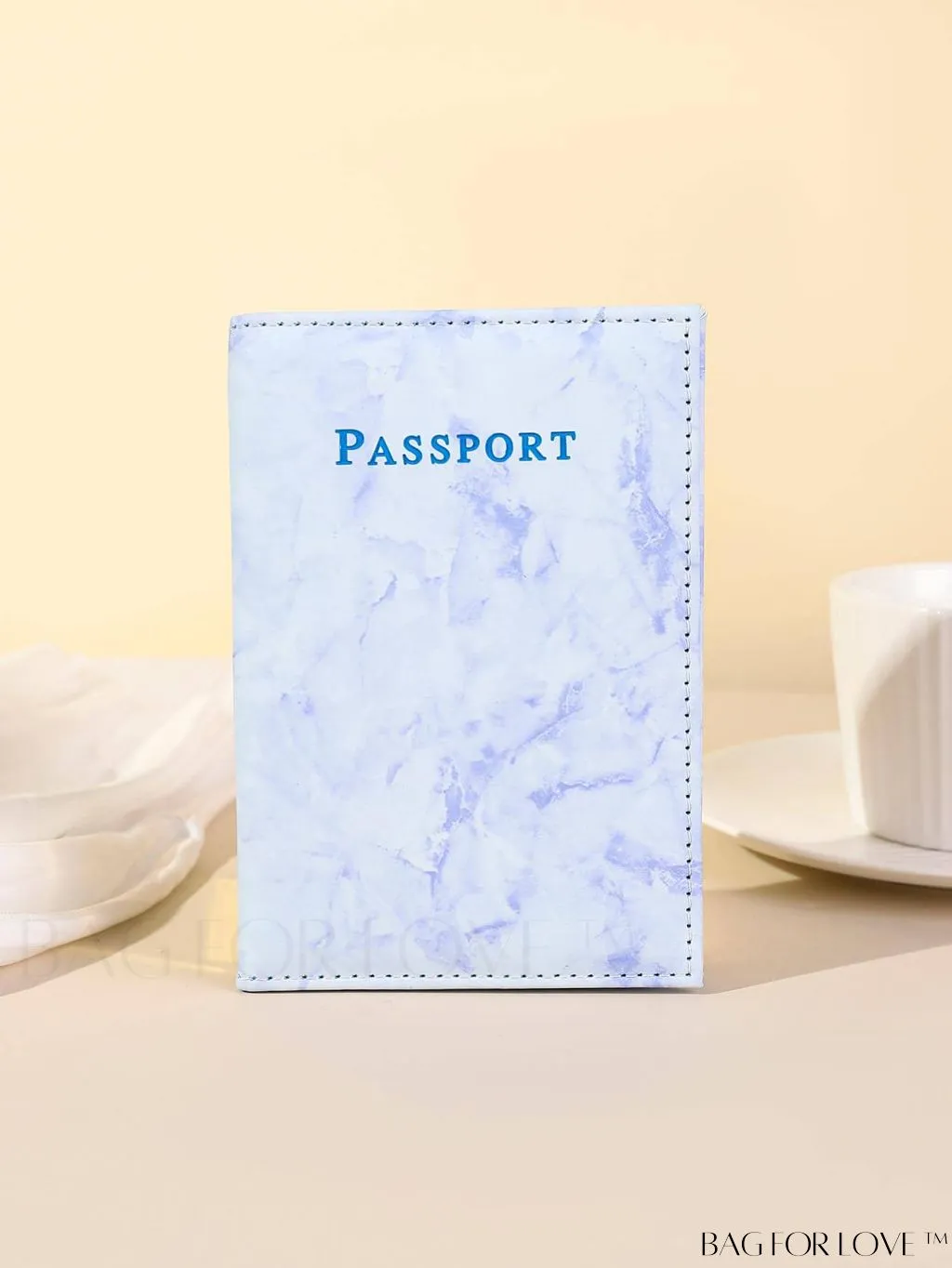 BagForLove - Travel-Ready Marble Pattern Passport Holder