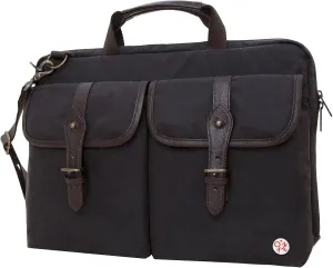 Bags Waxed Knickerbocker Laptop Bag 15 Inch, Dark Brown/Dark Brown, One Size
