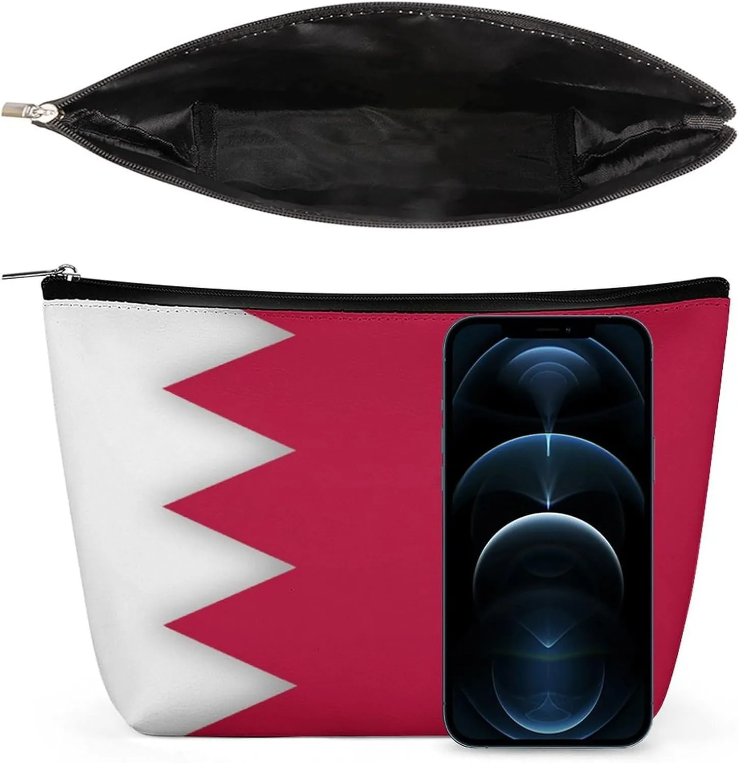 Bahrain Flag Travel Cosmetic Bag Lightweight Makeup Organizer for Women