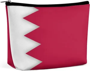 Bahrain Flag Travel Cosmetic Bag Lightweight Makeup Organizer for Women