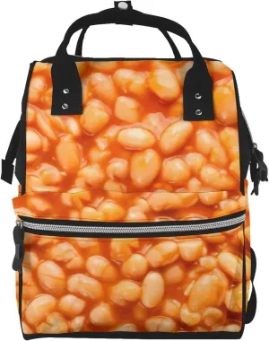 Baked Beans Diaper Bag Backpack For Baby Girls, Mom Waterproof Large Nappy Bags For Women