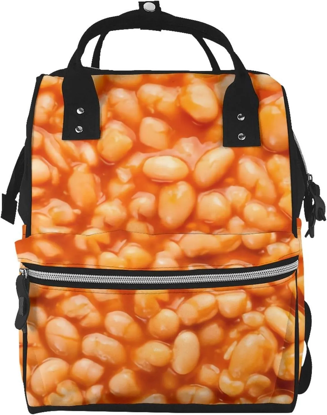Baked Beans Diaper Bag Backpack For Baby Girls, Mom Waterproof Large Nappy Bags For Women