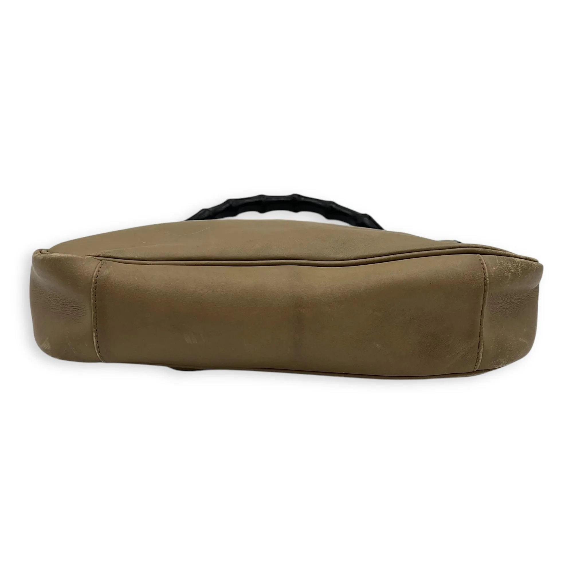 Bamboo Top Handle Bag Beige in Calfskin, Silver hardware