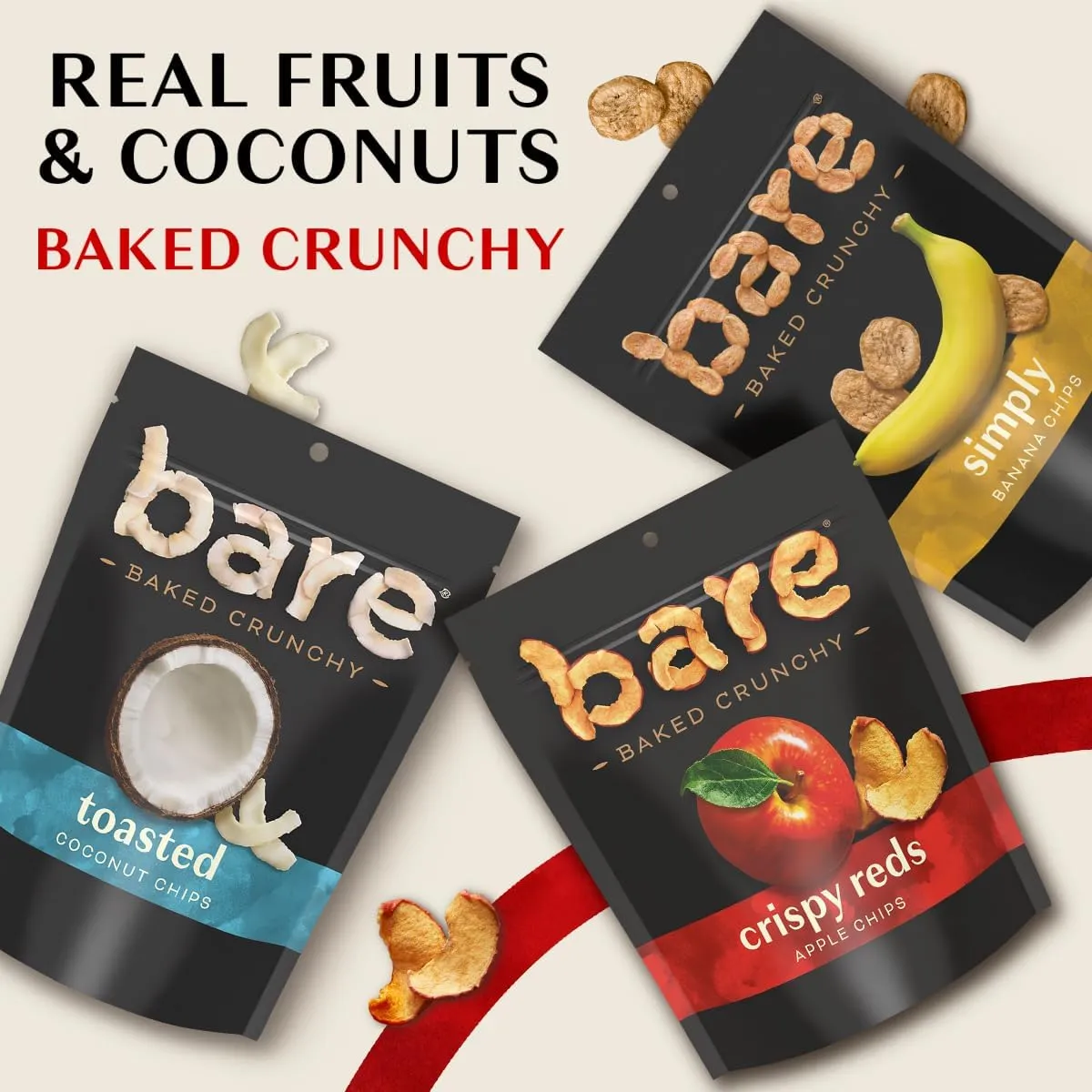 Bare Baked Crunchy, Toasted Coconut, 2.7 Ounce (Pack of 6)