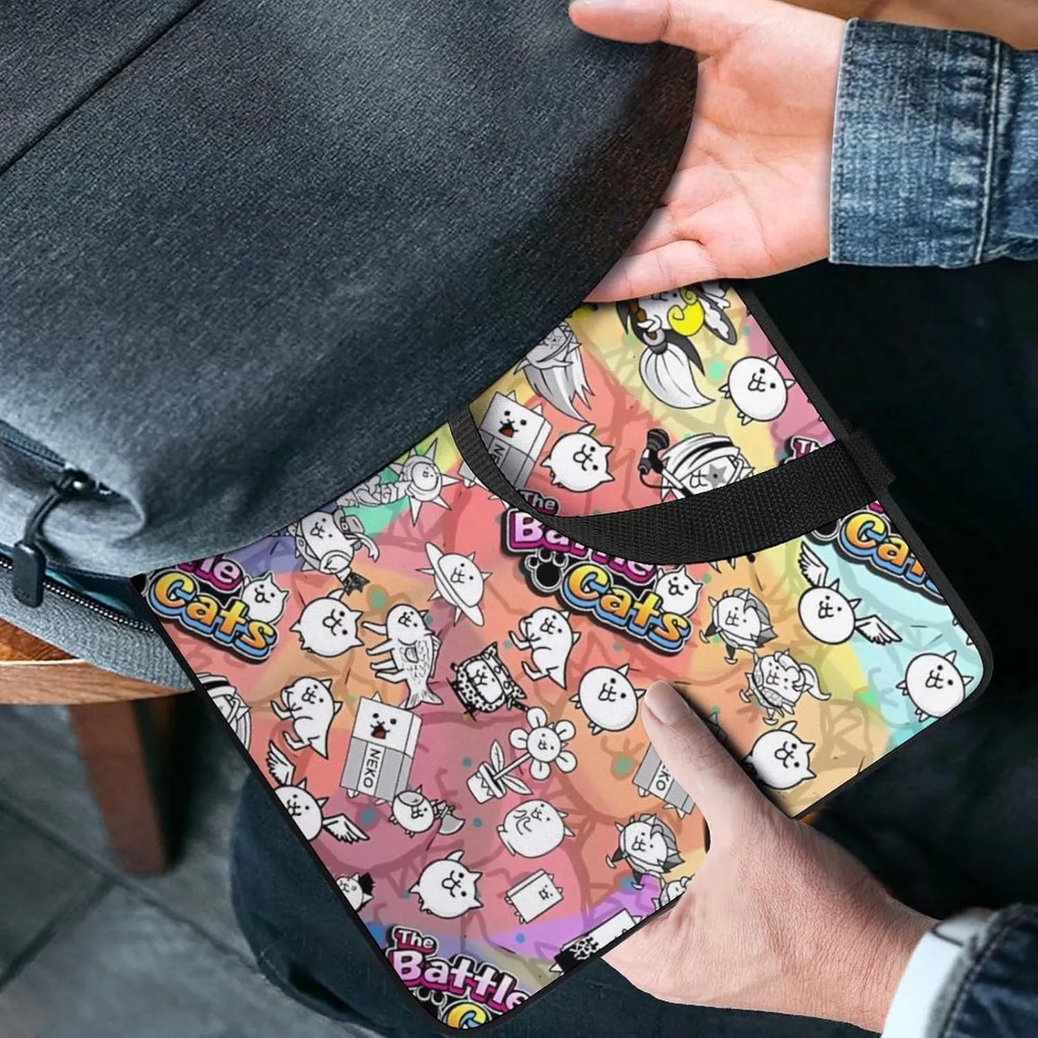 Battle-Cats Slim Laptop Bag - Lightweight And Water-Resistant Carrying Case with Handle