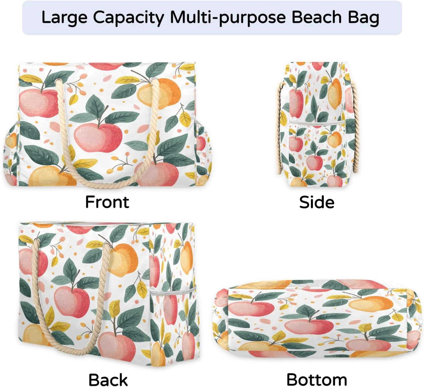 Beach Bags for Women, Large Waterproof Beach Tote Bag for Gym Grocery Travel