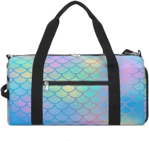 Beautiful Mermaid Fish Scale A Fitness Bag with Large Storage Space Is Suitable for Portable Outdoor Use