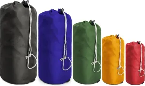 BeeGreen Ditty-Stuff-Cinch-for-Backpacking 5 Pack Small Drawstring Backpack with Dust Flap Compression Sack Cinch Foldable Lightweight
