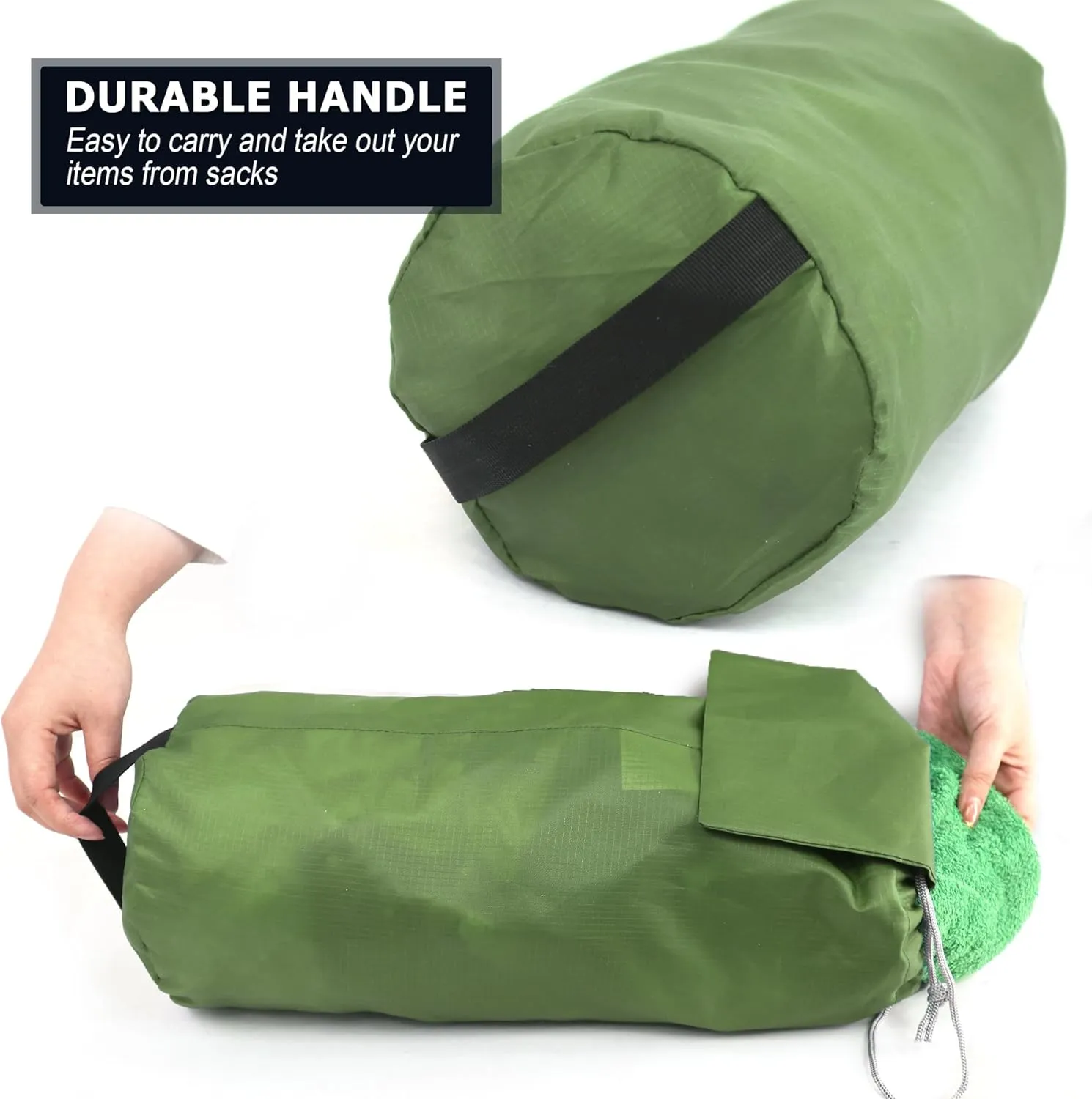 BeeGreen Ditty-Stuff-Cinch-for-Backpacking 5 Pack Small Drawstring Backpack with Dust Flap Compression Sack Cinch Foldable Lightweight