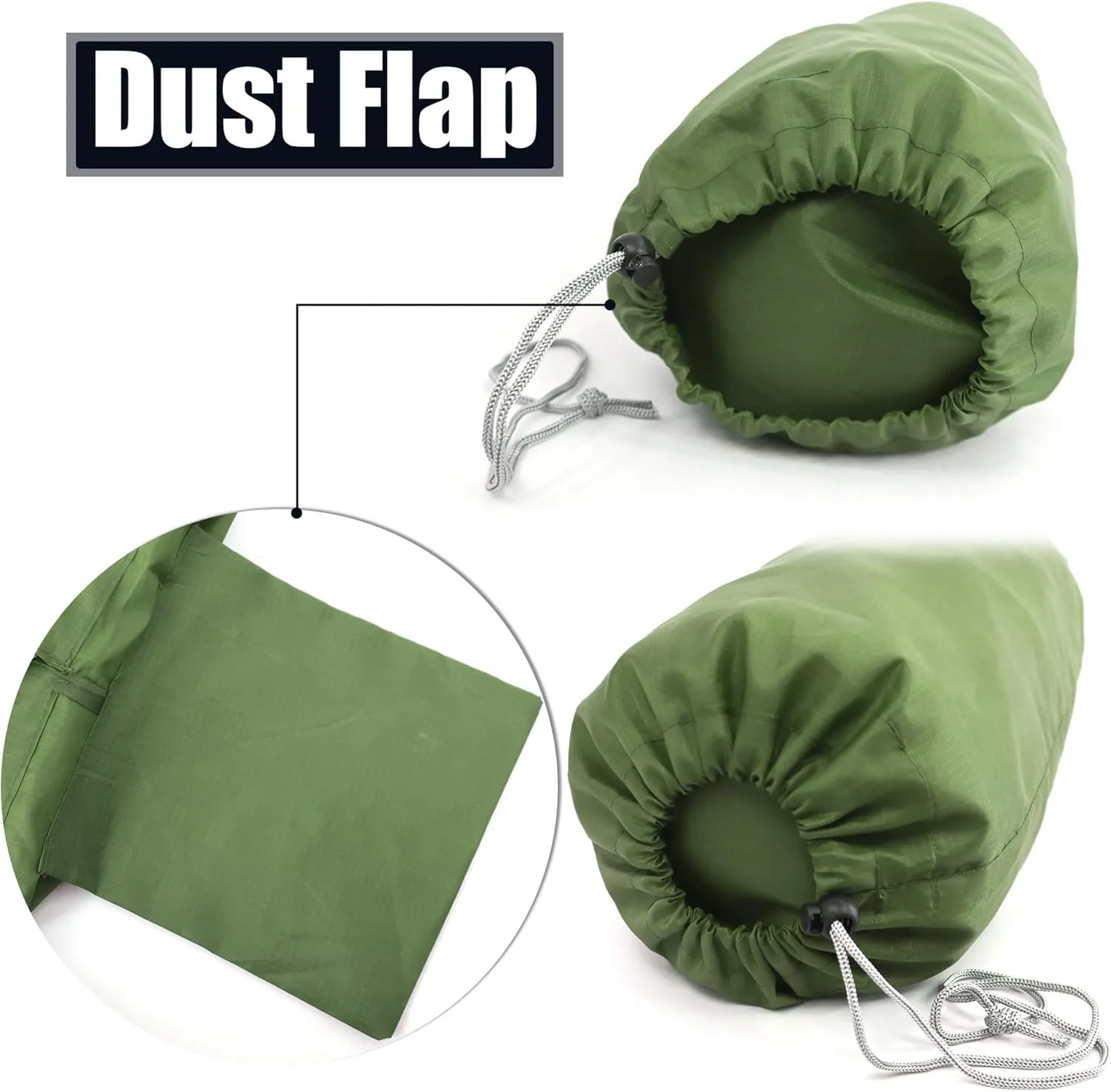 BeeGreen Ditty-Stuff-Cinch-for-Backpacking 5 Pack Small Drawstring Backpack with Dust Flap Compression Sack Cinch Foldable Lightweight