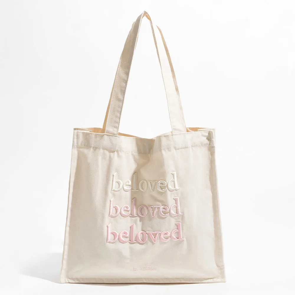 Beloved Embroidered Tote Bag