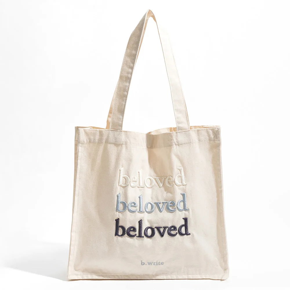Beloved Embroidered Tote Bag