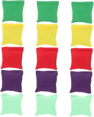 BESPORTBLE 15pcs Small Bean Bag Toss Game Dual Sided Plaything for Lightweight and Portable for Hand Eye Coordination and Fun Outdoor Parties Includes Bags
