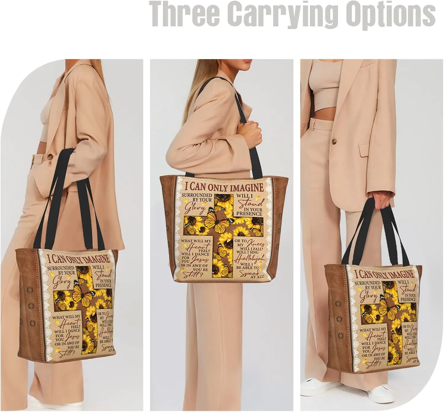 Bible Tote Bags For Women Christian Tote Bags For Women Bible Bag Religious Shoulder Bag Scripture Reusable Grocery Bag