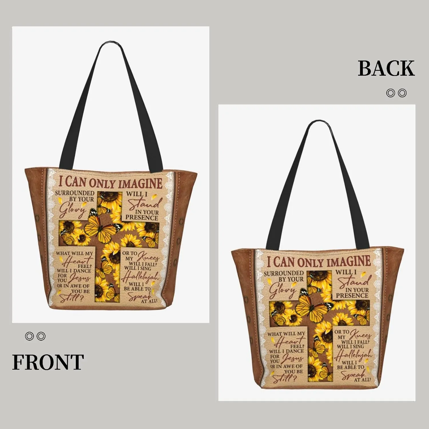 Bible Tote Bags For Women Christian Tote Bags For Women Bible Bag Religious Shoulder Bag Scripture Reusable Grocery Bag