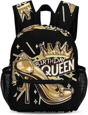 Birthday Queen with Heel Backpack Cute Laptop Bag Mini Shoulder Bags Travel Casual Daypacks 13 Inch