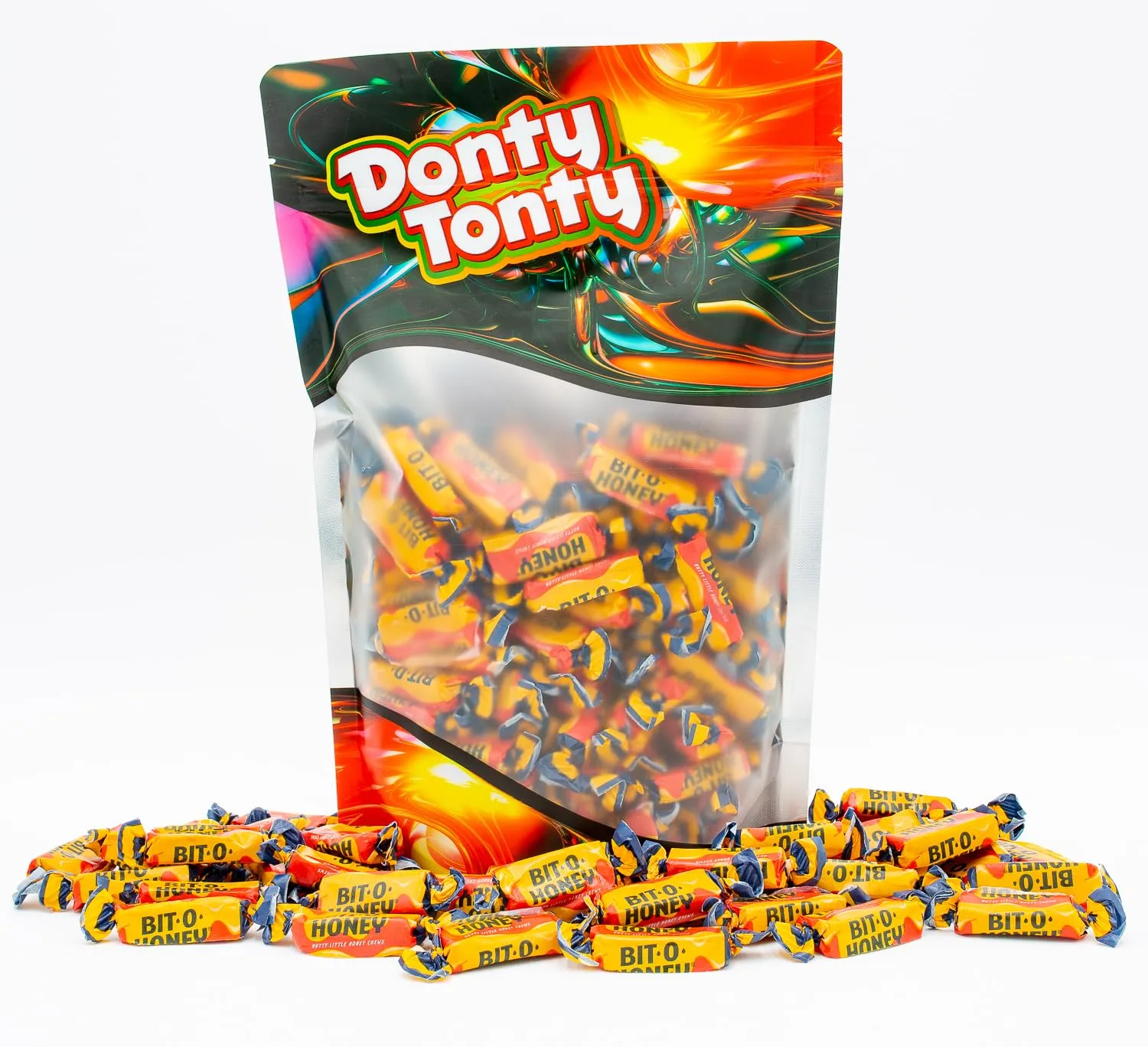 BIT-O-HONEY Candy 2 lbs – Retro Taffy Bulk Bag, Honey & Almond Flavor, Soft Chewy, Individually Wrapped (130 Pieces)