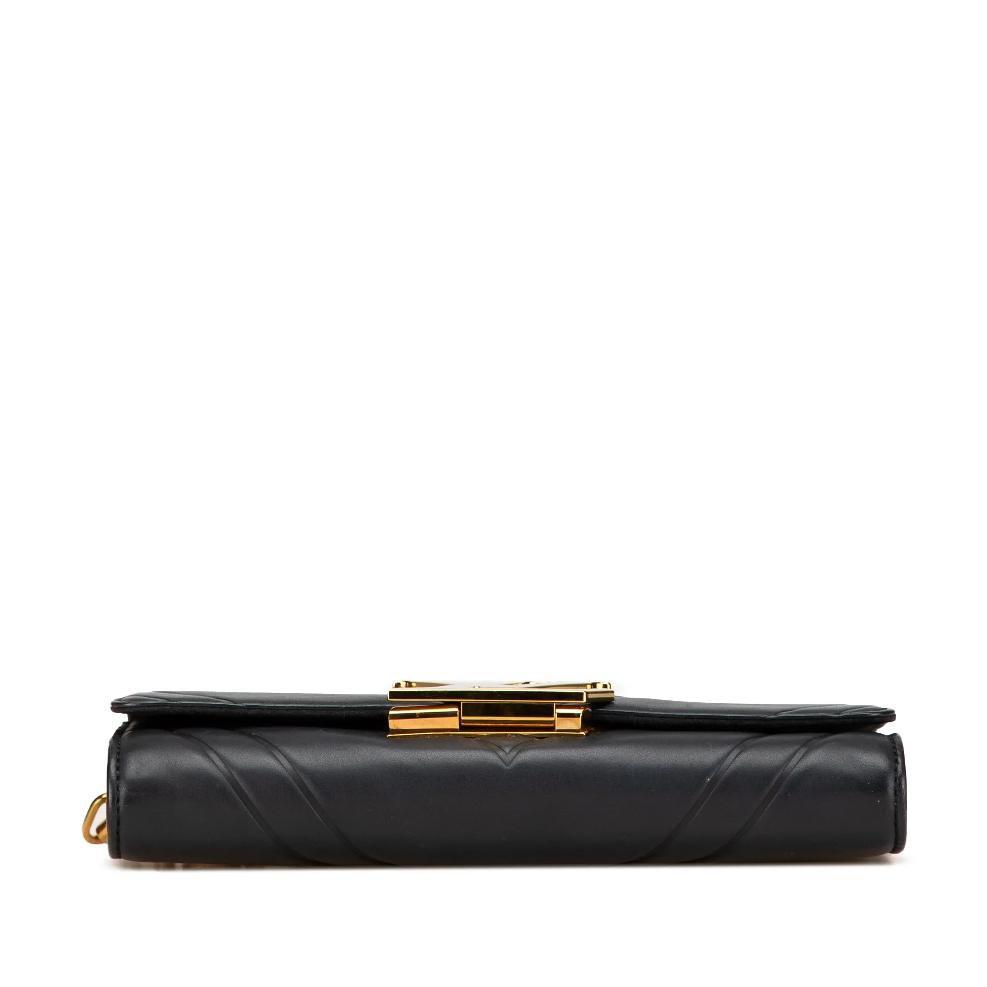 Black Louis Vuitton Airy V Chain Louise Clutch GM Shoulder Bag