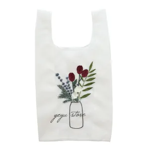 Blossom Embroidered Organza Tote Bag