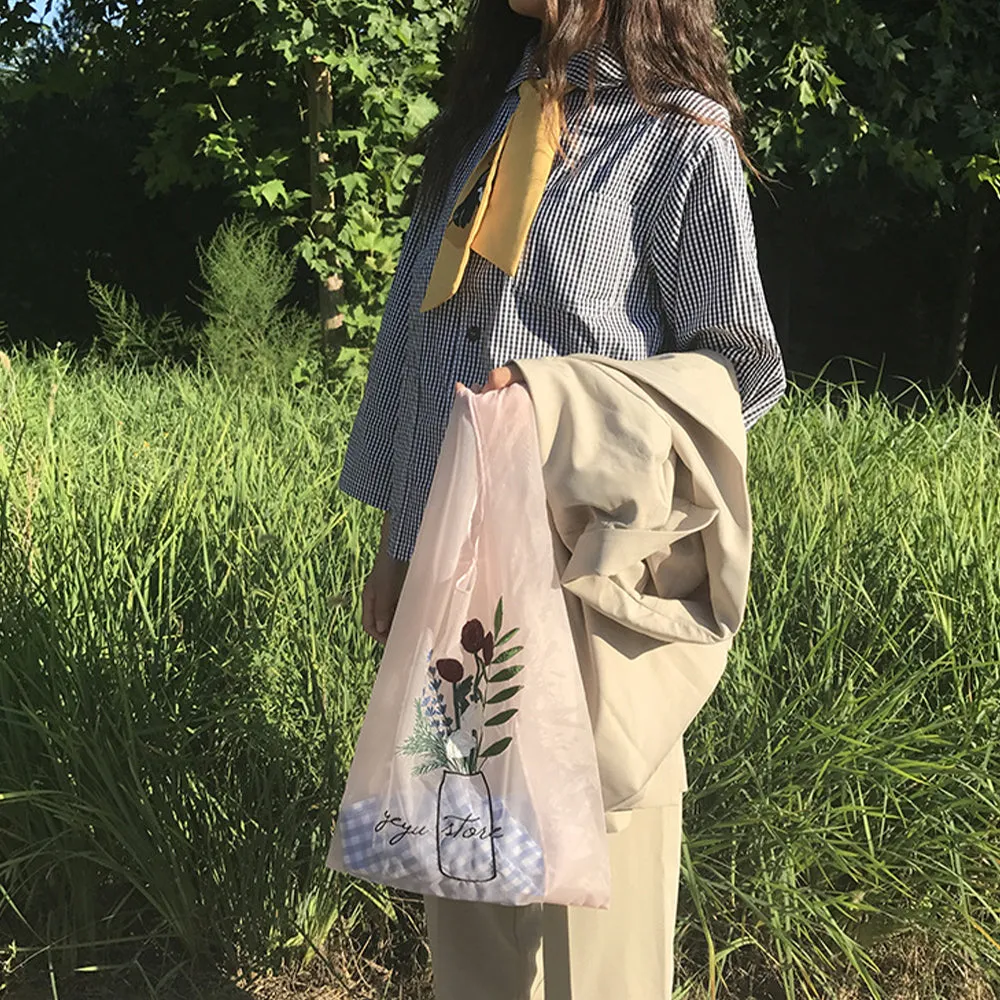 Blossom Embroidered Organza Tote Bag