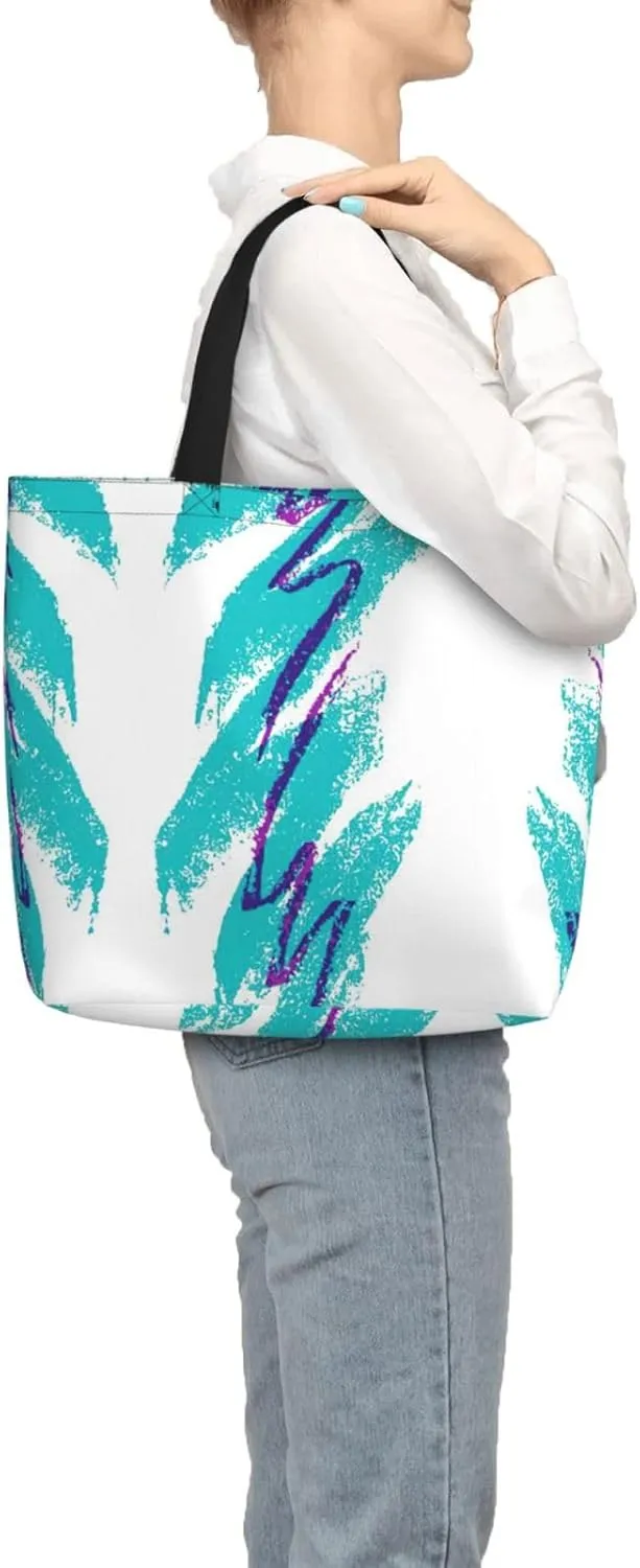 Blue Butterfly Print Fashion Tote Bag,Travel Handbag For Women, Hobo Bags, Work Shoulder Bags Crossbody Bag