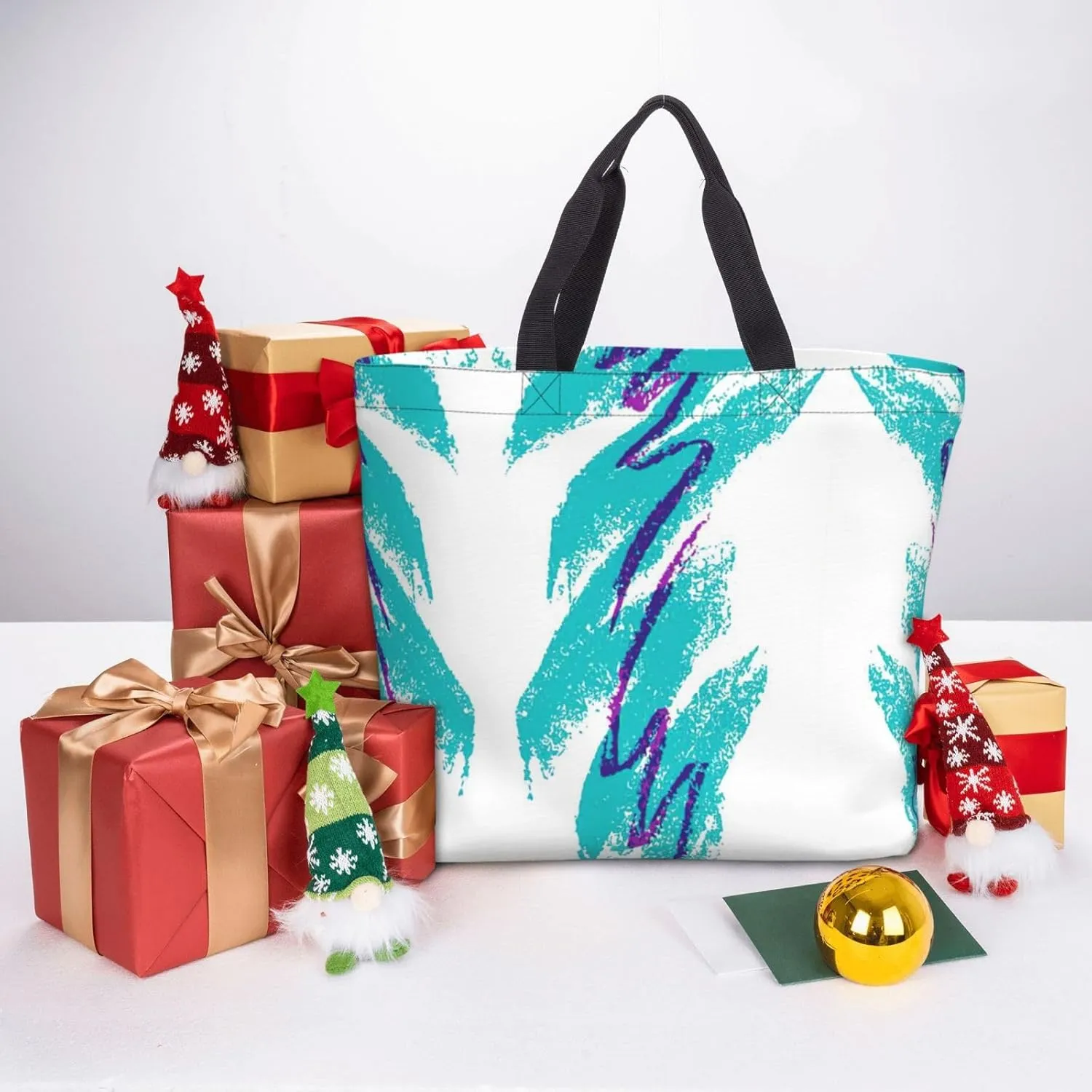 Blue Butterfly Print Fashion Tote Bag,Travel Handbag For Women, Hobo Bags, Work Shoulder Bags Crossbody Bag